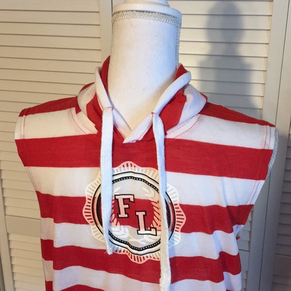 Other - 🔥FLORIDA🔥RED AND WHITE STRIPED HOODIE